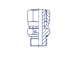 Переходник ORFS 9/16"(Г) на M10x1(Ш) D06