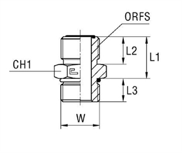 Переходник гидравлический ORFS 9/16"(Ш) на UNF 1/2"(Г)