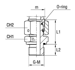 Переходник под кольцо DL08 на BSP 1/4"