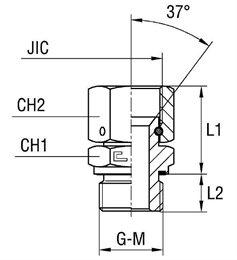 Переходник-бочонок JIC 9/16"(Г)-BSP 1/4"(Г)