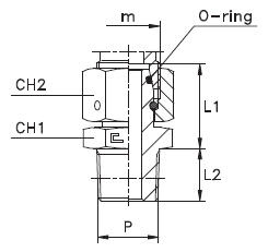 Переходник-ниппель DL06 NPT 1/8"-M12x1.5