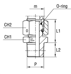 Переходник-ниппель DS12 NPT 3/8"