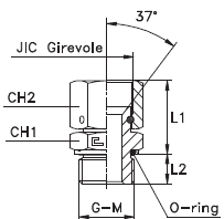 Переходник-ниппель JIC 7/16"-BSP 1/8"