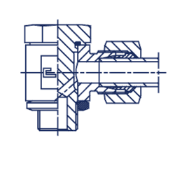 Прямой штуцер под кольцо JE DL18 M22x1.5 в сборе
