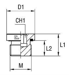 Резьбовая заглушка VE M12x1.5 (Ш)