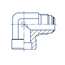 Сварной угловой тройник 90° JIC 3/4"