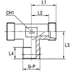 Тройник ввертной под кольцо DL06 BSPT 1/8"