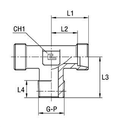 Тройник ввертной под кольцо DS10 NPT 3/8"