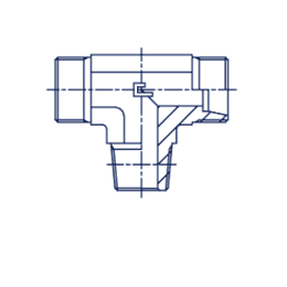 Тройник ввертной под кольцо DS8 BSPT 1/4"
