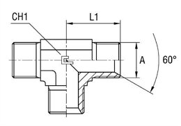 Тройник гидравлический BSP 1/2" (Ш-Ш-Ш)
