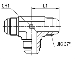Тройник гидравлический JIC 3/4" (Ш)