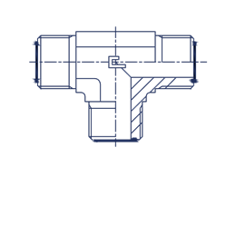 Тройник гидравлический ORFS 1"