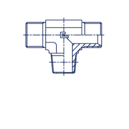 Тройник-переходник BSP(Г) - NPT(Ш) 3/4"