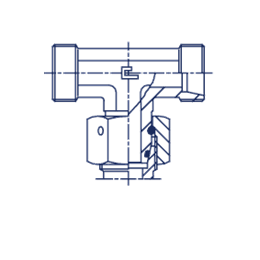 Тройник-переходник DS06-DL06 M14x1.5-M12x1.5 (корпус)