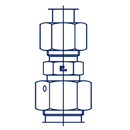 Тройник-переходник под кольцо DL35-M52x2 (корпус)