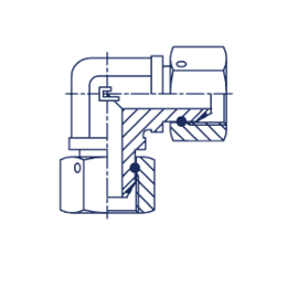 Угловая крестовина 90° BSP 1/8" (Г)