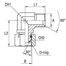 Угловая муфта 90° BSP 5/8"(Г) - 5/8"(Г)