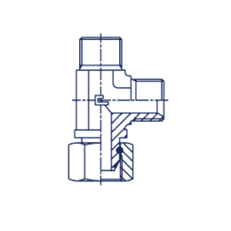 Угловая муфта-переходник BSP 1-1/2" (Г-Г)