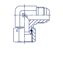 Угловой адаптер 90° JIC 1-7/8" (Г-Ш)