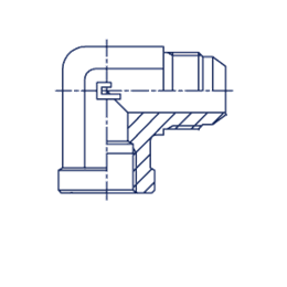 Угловой адаптер 90° JIC 7/8"(Ш)-BSP 1/2"(Г)