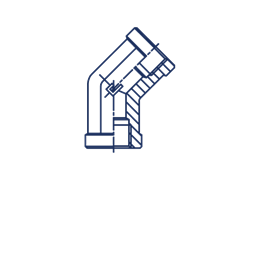 Угловой переходник 45° BSP 1/2"(Ш)-1/2"(Ш)