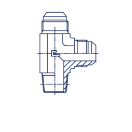 Угловой переходник 90° JIC 9/16"(Г)-NPT 3/8"(Ш), артикул 201512.3