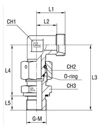 Угловой переходник 90° под кольцо DL18 BSP 1/2"