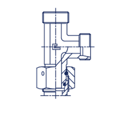 Угловой переходник DS12-DL12 M20x1.5-M18x1.5 (корпус)