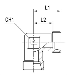 Угловой соединитель 90° под кольцо DS12 M20x1.5 (корпус)