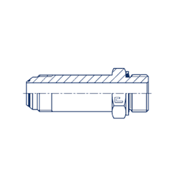 Удлиненный переходник JIC 9/16"(Г)-M16x1.5(Г)