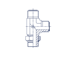 Удлиненный тройник-переходник ORFS 1-3/16"(Г)-UNF 11/16"(Г)