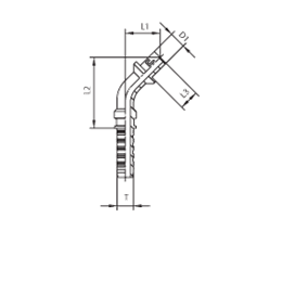 Фитинг BEL угловой 45° DN20-22 (Ш)