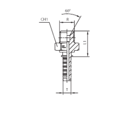 Фитинг BSPT прямой DN10 1/2" (Ш)