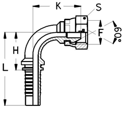 Фитинг DKM угловой 90° DN16 M27x1.5 (Г)