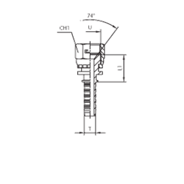 Фитинг JIC прямой DN10 9/16" (Г)