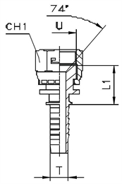 Фитинг JIC прямой DN25 1-5/16" (Г)