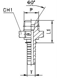 Фитинг NPTF прямой DN10 3/8" (Ш)
