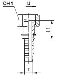 Фитинг ORFS прямой DN08 11/16" (Г)
