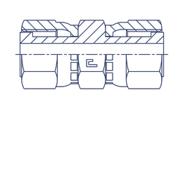 Фитинг прямой ORFS 13/16" D12 с обжатой гайкой