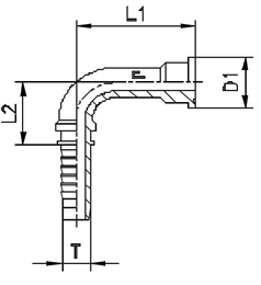 Фитинг фланцевый SFS 6000psi 90° DN50 2"