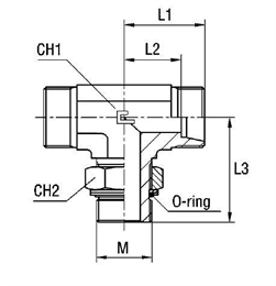 Центральный тройник под кольцо DL15 M18x1.5