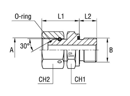 Штуцер-переходник BSP 1/4"(Г)-1/4"(Г)