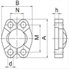 Полуфланец SAE J518, серия 3000, код 61 PM-AFS302B D=11 - фото 121109