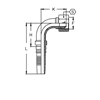 Фитинги BSP Interlock внутренняя резьба, конус 60°, O-RING, угол 90°, гайка Tieffe, BS 5200, ISO 12151-6 CH1212FGSO90B DN=19 - фото 125132