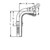 Фитинги BSP, внутренняя резьба, конус 60°, угол 90°, обжатая гайка CX0404FGP90 DN=6,3 - фото 125369