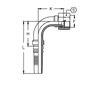 Фитинги РВД JIC Interlock, внутренняя резьба, конус 37°, угол 90°, гайка Tieffe, SAE J516, ISO 12151-5 CH1212FIS90B DN=19 - фото 126513