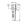 Фитинги РВД JIC Interlock, наружная резьба, конус 37°, SAE J516, ISO 12151-5 CH2024MI DN=31,5 - фото 126555