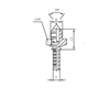 Фитинги РВД JIC, наружная резьба, конус 74°, ISO 8434-2 (SAE J514) 801607 DN=10 - фото 127033