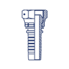 Фитинги, внутренняя резьба NPSM, конус 60° CX1212FSM DN=19 - фото 127507