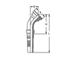 Фланец Interlock SAE, код 61, угол 45° CH1212FL45B DN=19 - фото 127799